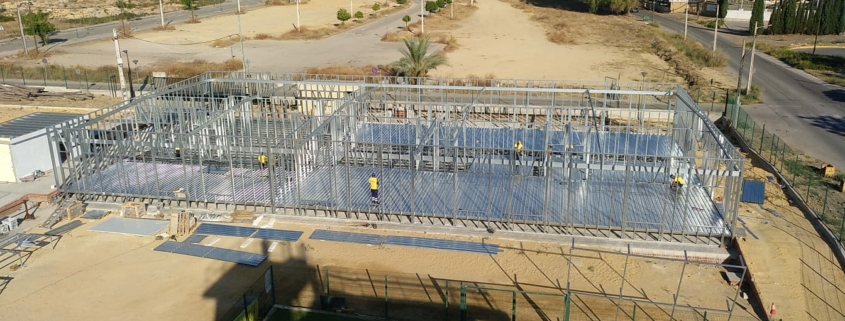 Construcción del nuevo aulario de Escuela SAMU