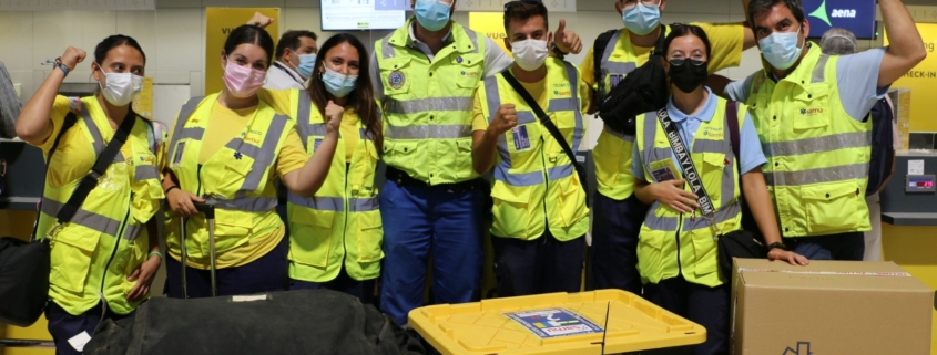 Equipo de voluntarios de SAMU que viaja a La Palma